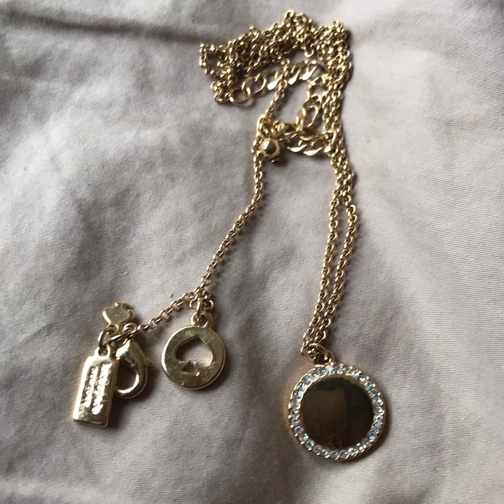 Kate spade spot the spade pave charm pendant gold - Picture 4 of 6